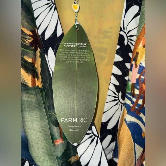 NWT Farm Rio Carioca Long Sleeve Tropical Wrap Mini Sz Medium - Picture 10 of 12